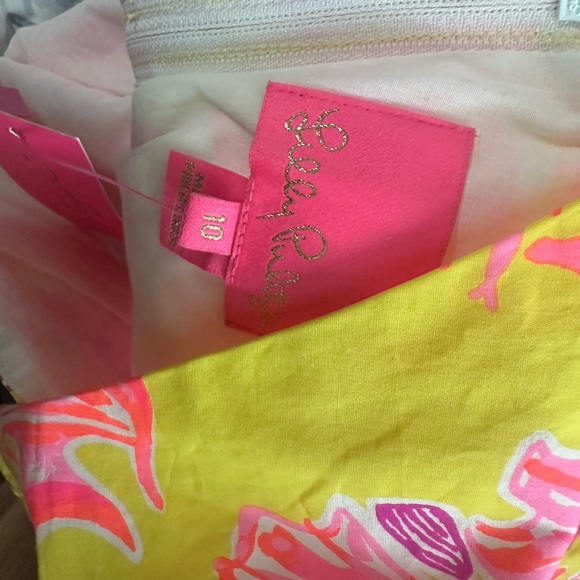 NWT Lilly Pulitzer Bri Midi Dress Yellow Floral Coral Sz 10 $258 Retail - Picture 6 of 6